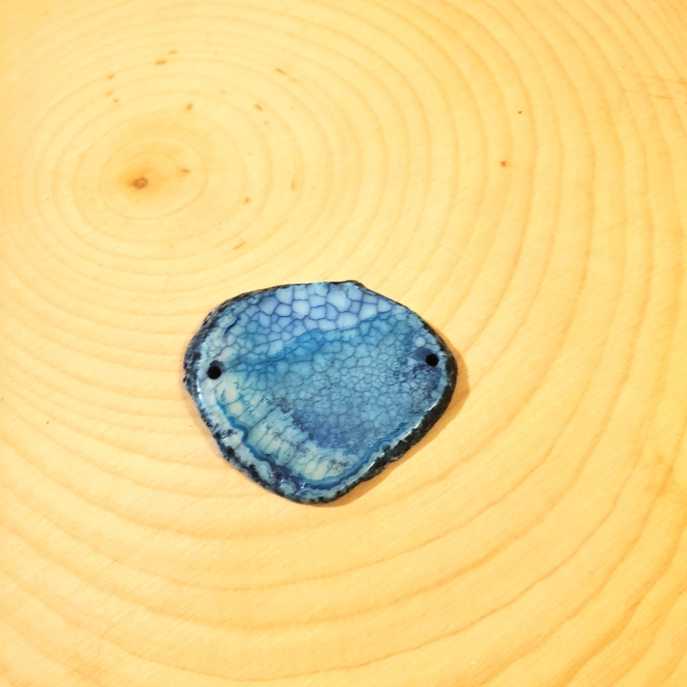 Agate geode slice pendant bead B2